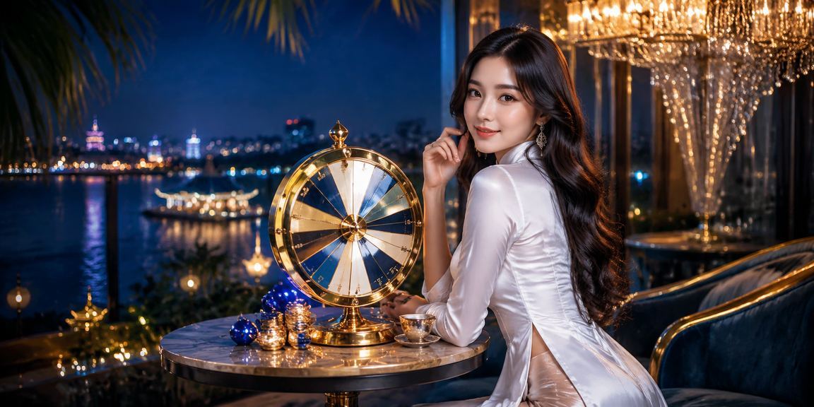 Người phụ nữ Hà Nội mặc áo dài thưởng thức roulette trực tuyến trên điện thoại