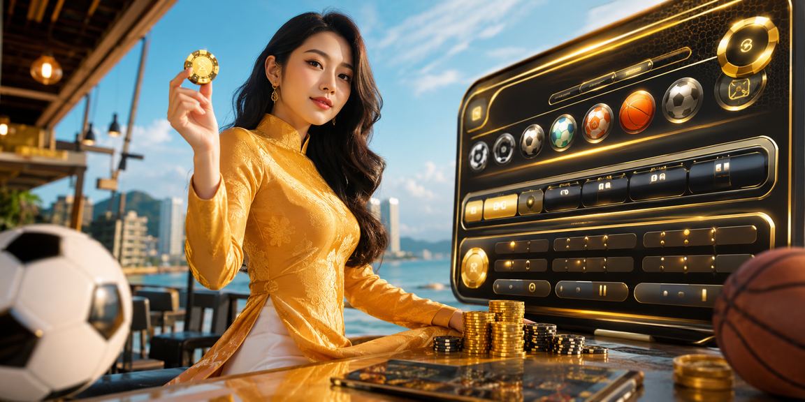 Phụ nữ mặc áo dài tại Vũng Tàu sử dụng điện thoại để trải nghiệm cá cược trực tuyến